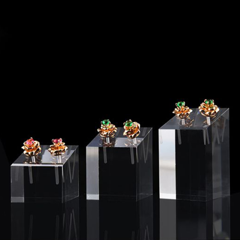 Body Jewelry Display - 3pcs Clear Acrylic Square Earring Display