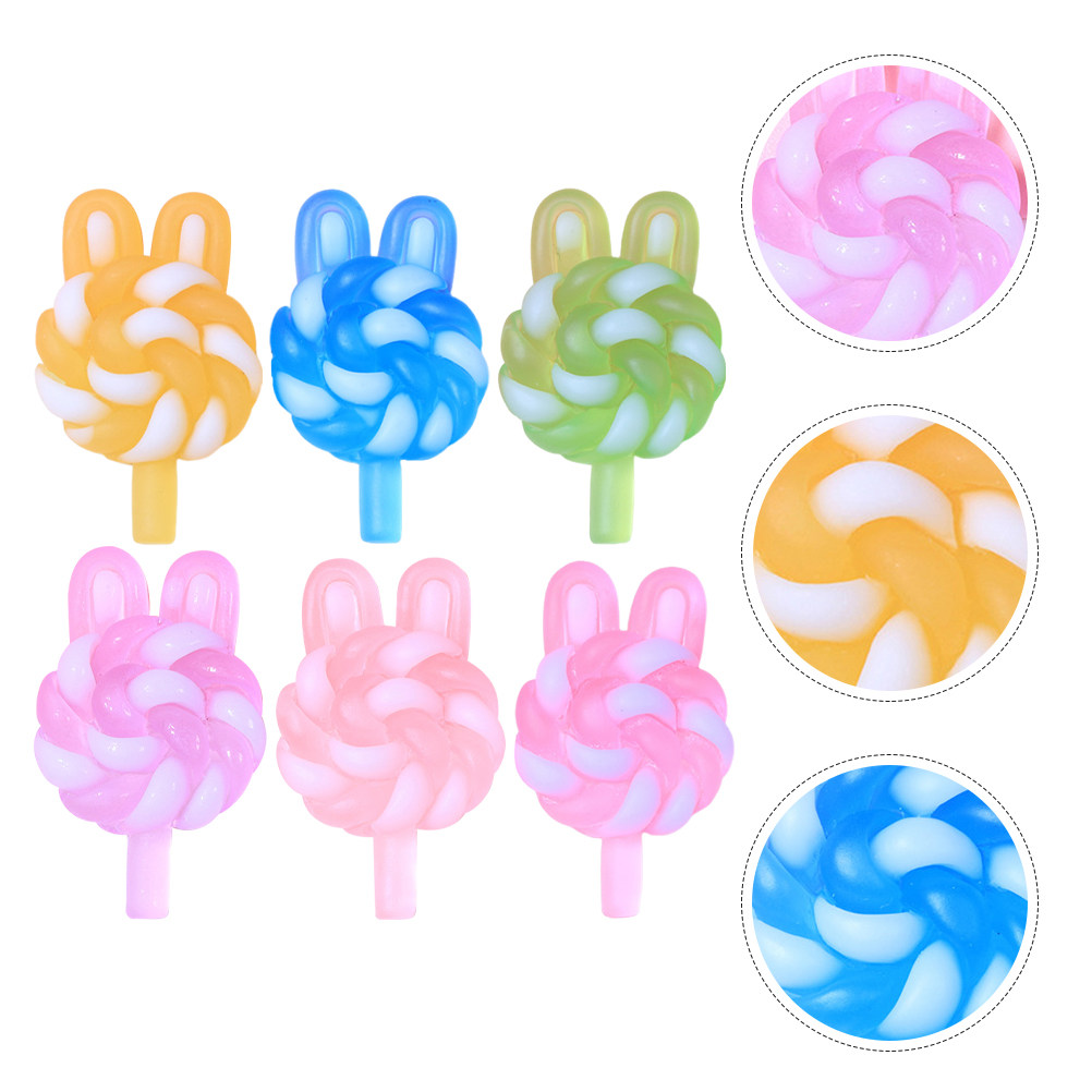 Body Jewelry Diy - 24Pcs Cute Cartoon Lollipop Charms Rabbit