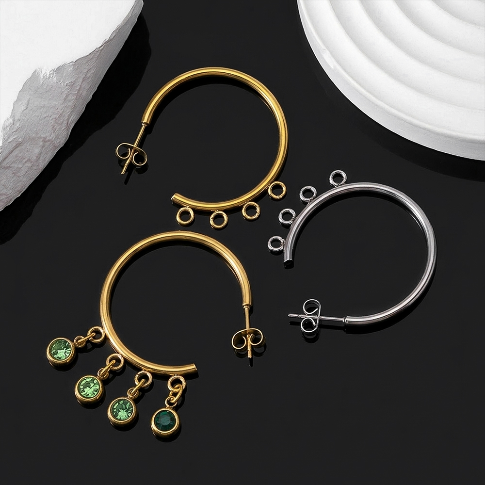 Body Jewelry Diy - 10pcs Stainless Steel Gold Plated C