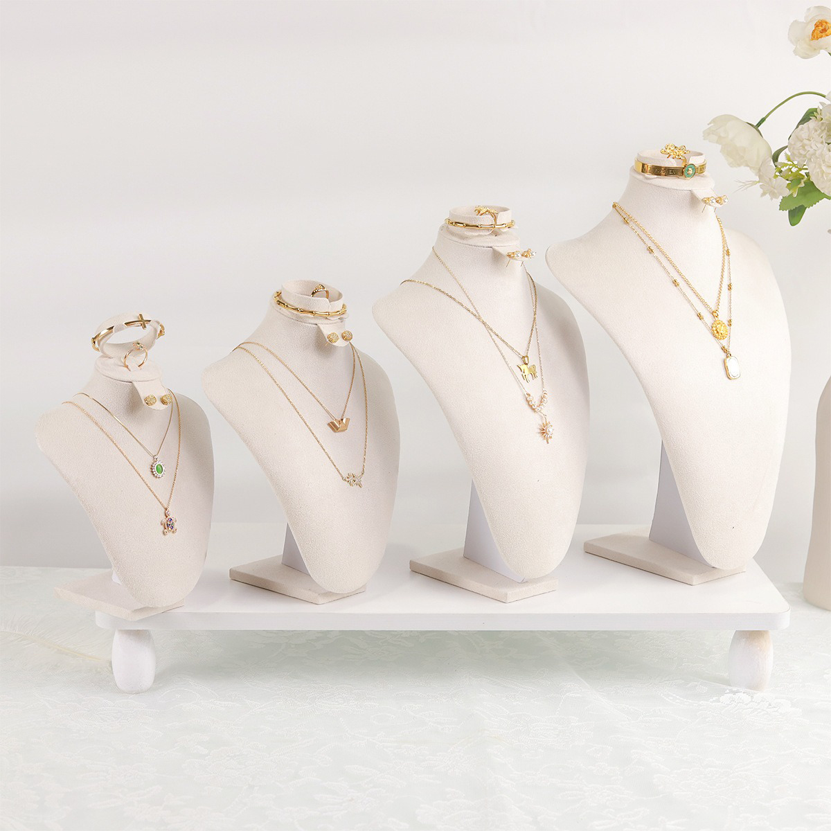 Body Jewelry Display - Body Velvet Jewelry Display Busts Humanoid