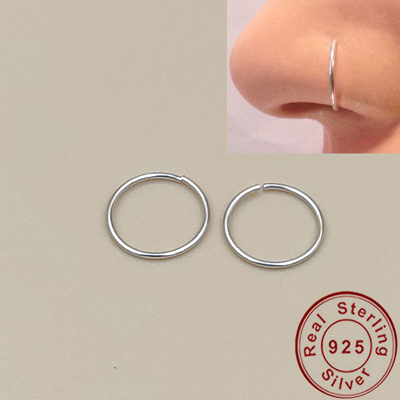 Body Jewelry Cartilage Earrings - 925 silver nose ring lip ring