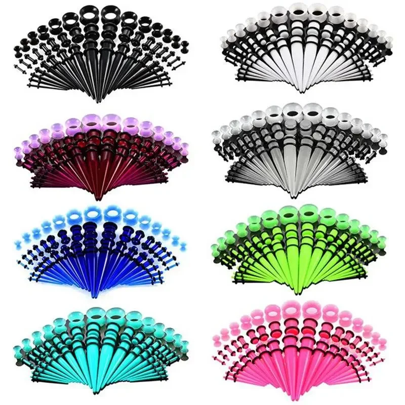 Body Jewelry Tunnels - 36/50pcs/Set Acrylic Ear Piercing Ear Stretching