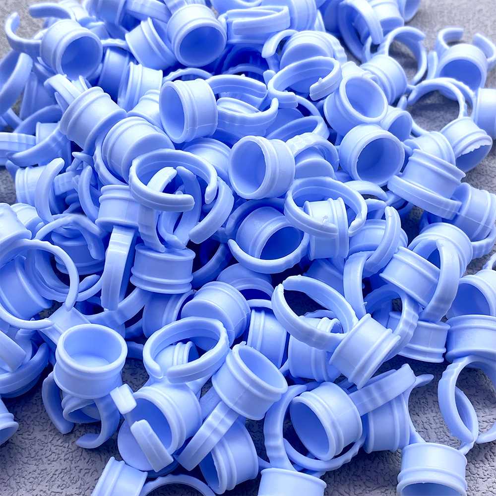 100Pcs Disposable Glue Ring Cu - Body Jewelry Tattoo ulasan dan harga