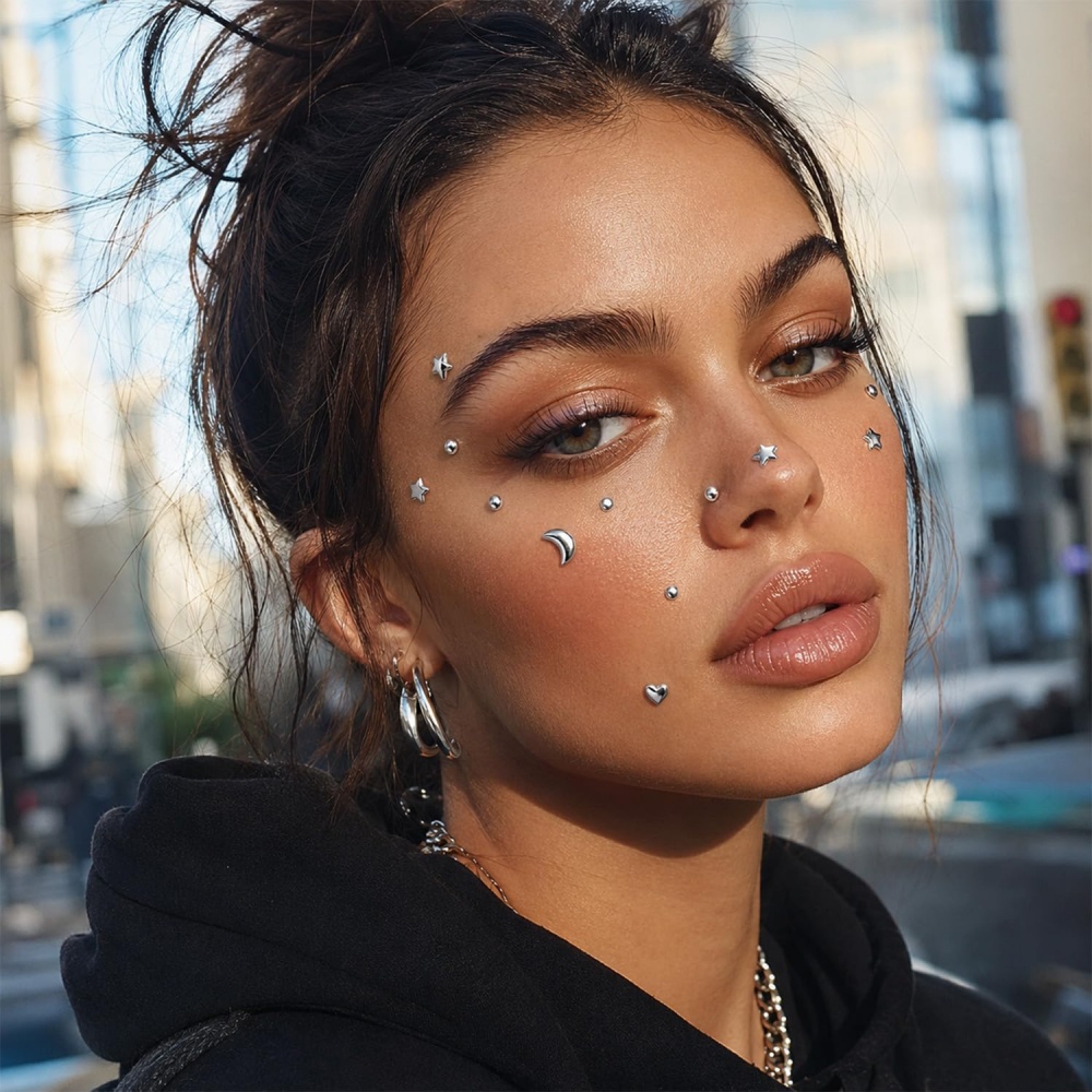 Fake Piercings Balls Stick on  - Body Jewelry Labret ulasan dan harga