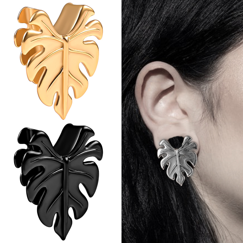 Vanku 2PCS Leaves Open Saddle  - Body Jewelry Hangers ulasan dan harga