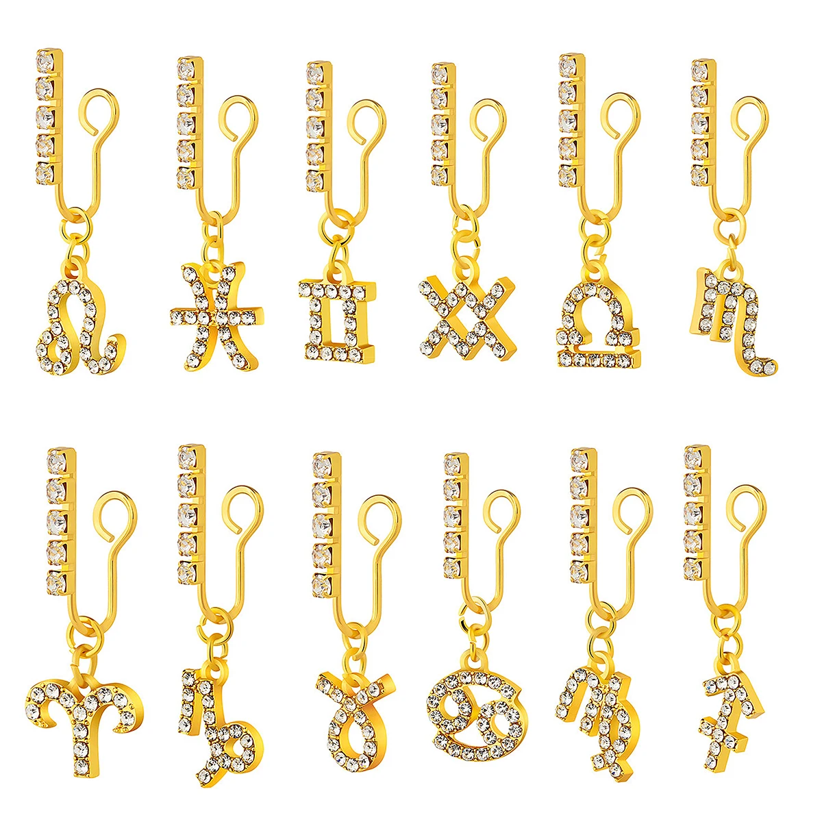 2 Pack Ear Clips Metal Zircon  - Body Jewelry Tunnels ulasan dan harga