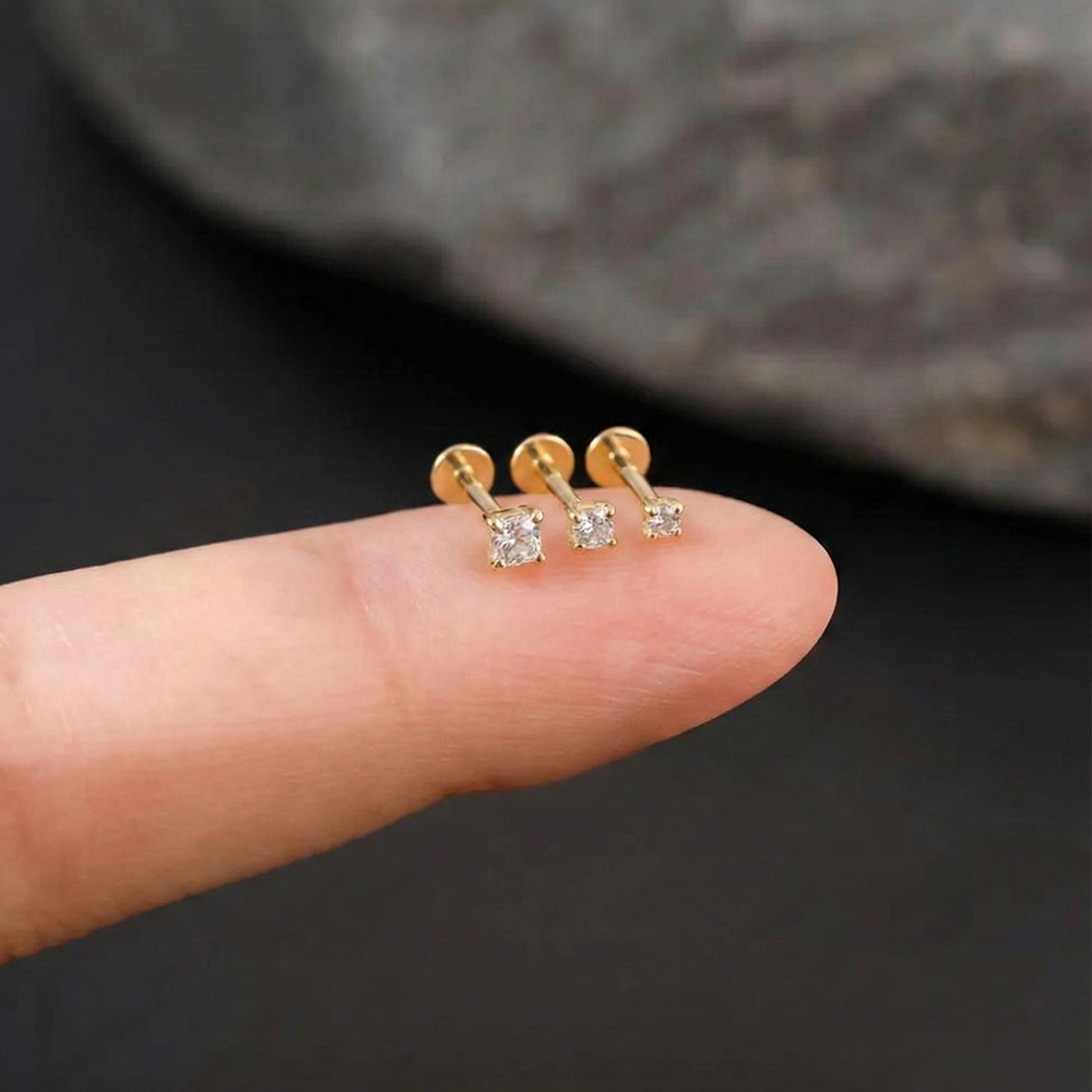 Aide 925 Sterling Silver Moiss - Body Jewelry Labret ulasan dan harga