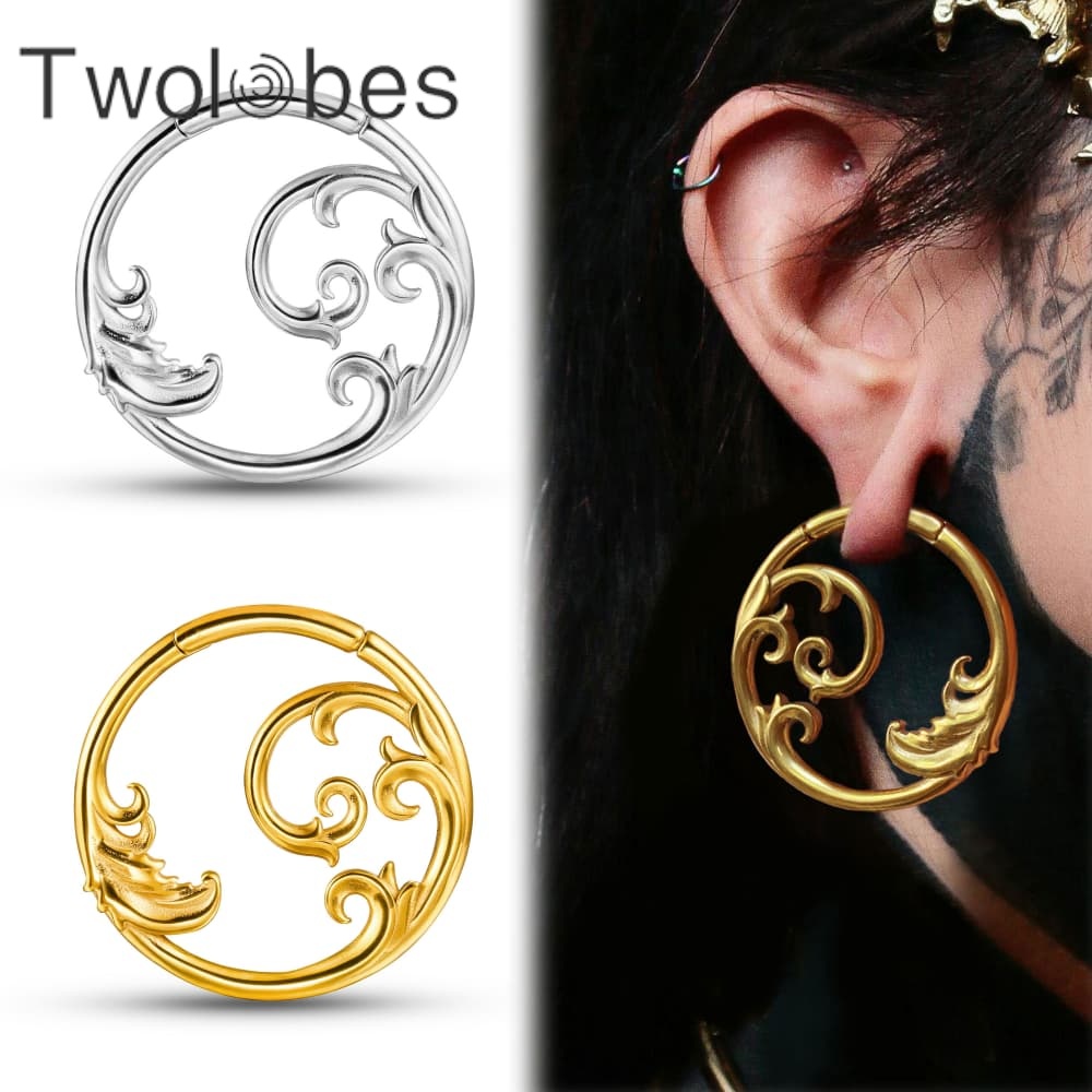 Twolobes 2PCS 316 Stainless St - Body Jewelry Hangers ulasan dan harga