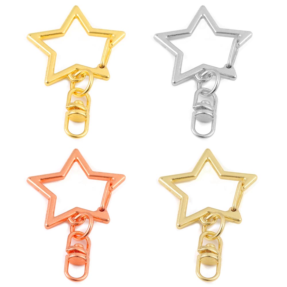 10Pcs Alloy Star Shaped Snap K - Body Jewelry Diy ulasan dan harga