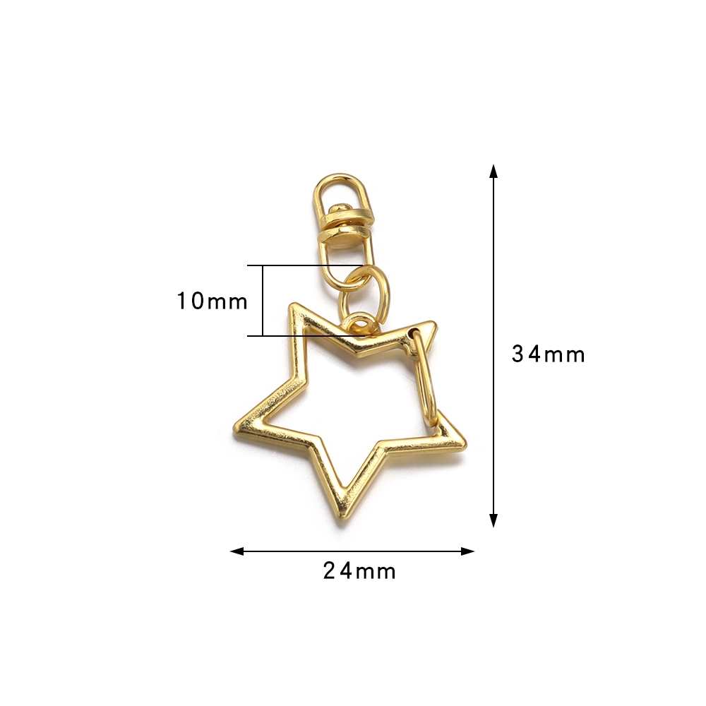 10Pcs Alloy Star Shaped Snap K - Body Jewelry Diy ulasan dan harga