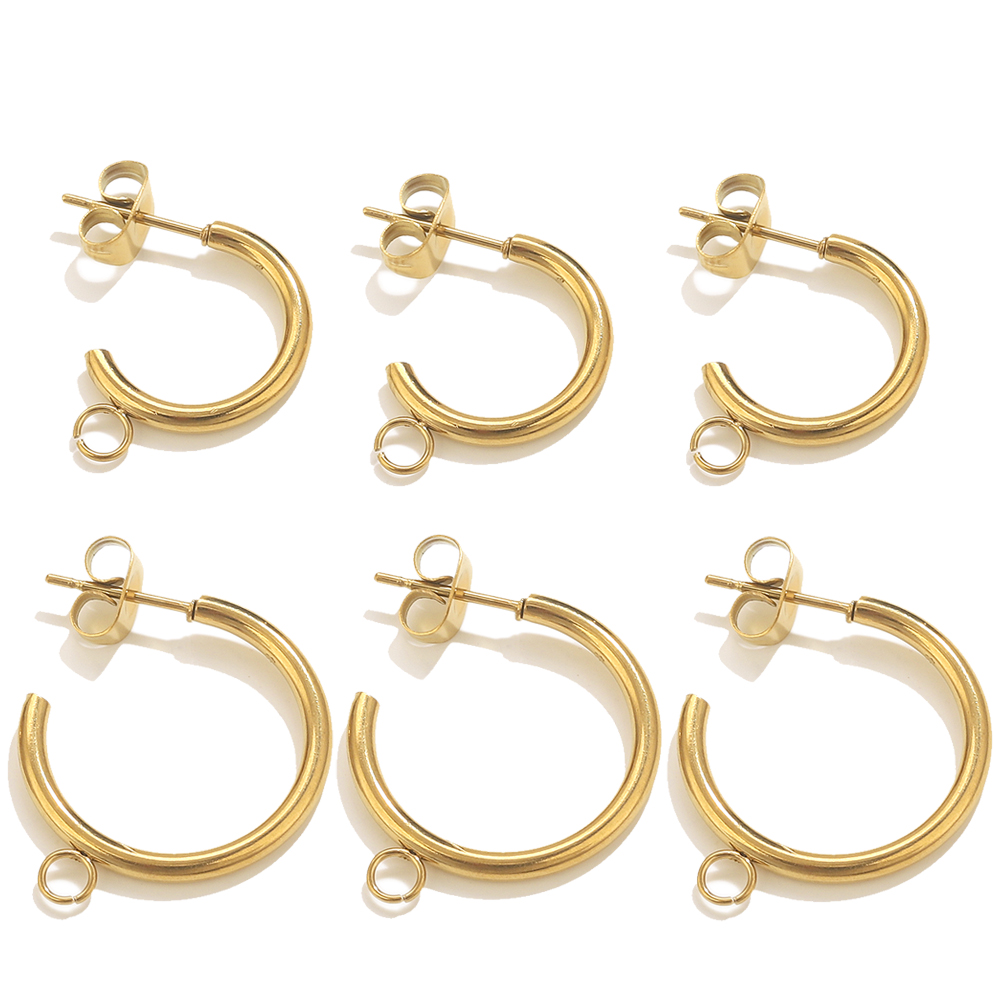 6pcs Stainless Steel C-shape E - Body Jewelry Diy ulasan dan harga