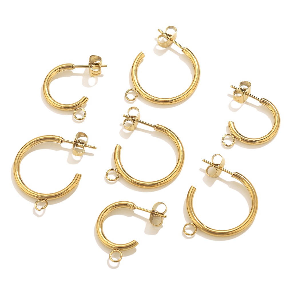 6pcs Stainless Steel C-shape E - Body Jewelry Diy ulasan dan harga