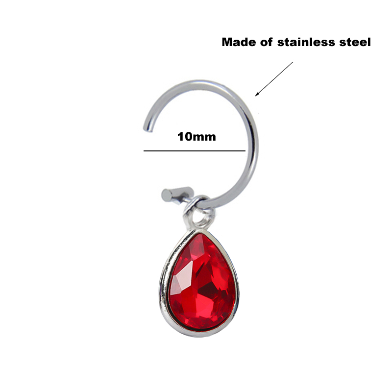 1Pc Fake Piercing Lip Clip Per - Body Jewelry Labret ulasan dan harga