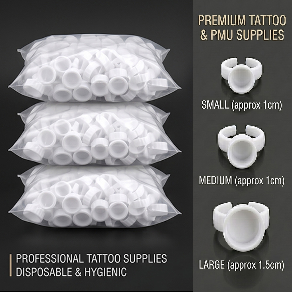 Tattoo Ink Ring Cups Disposabl - Body Jewelry Tattoo ulasan dan harga