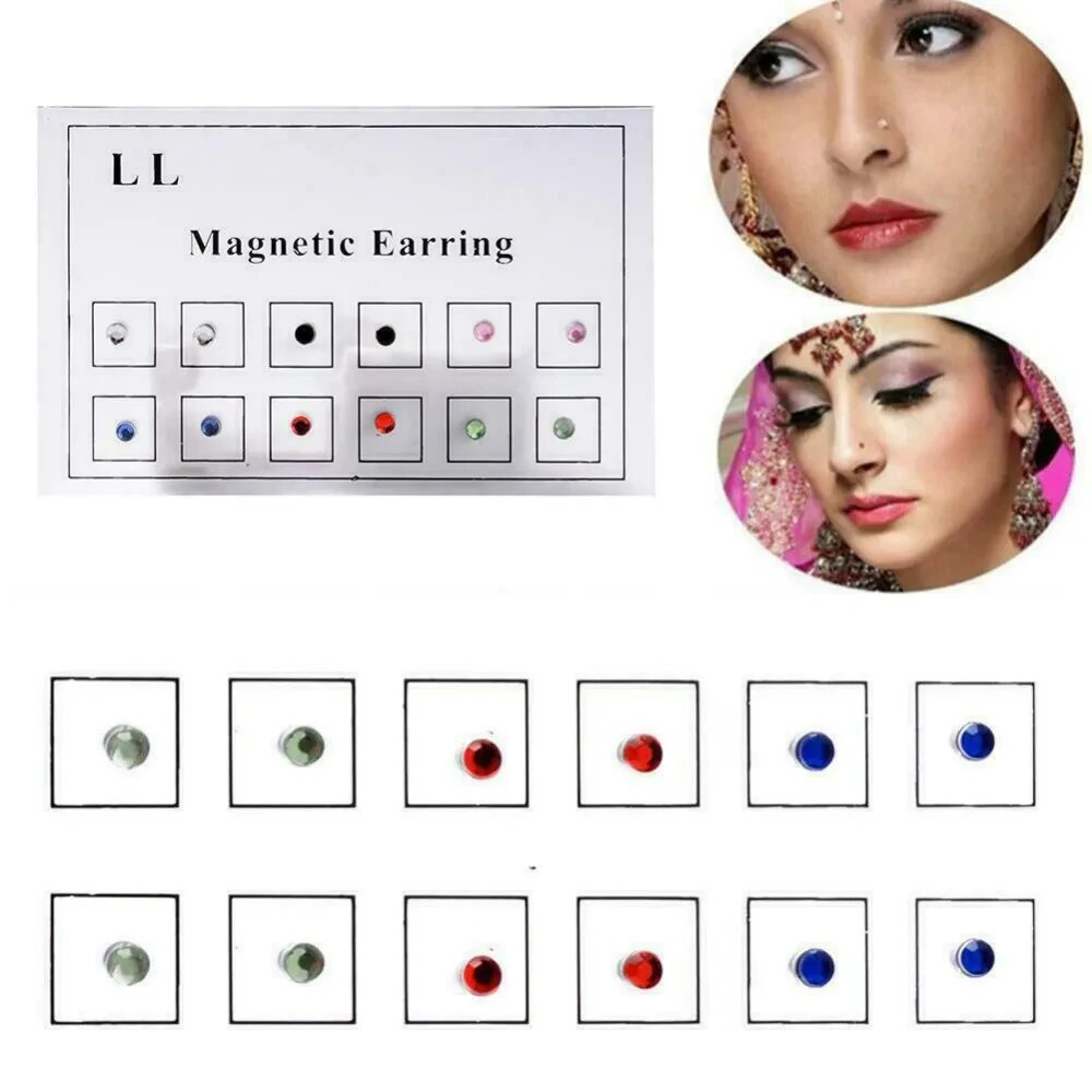 12PCS/Card Fake Cheater Non Pi - Body Jewelry Cartilage Earrings ulasan dan harga