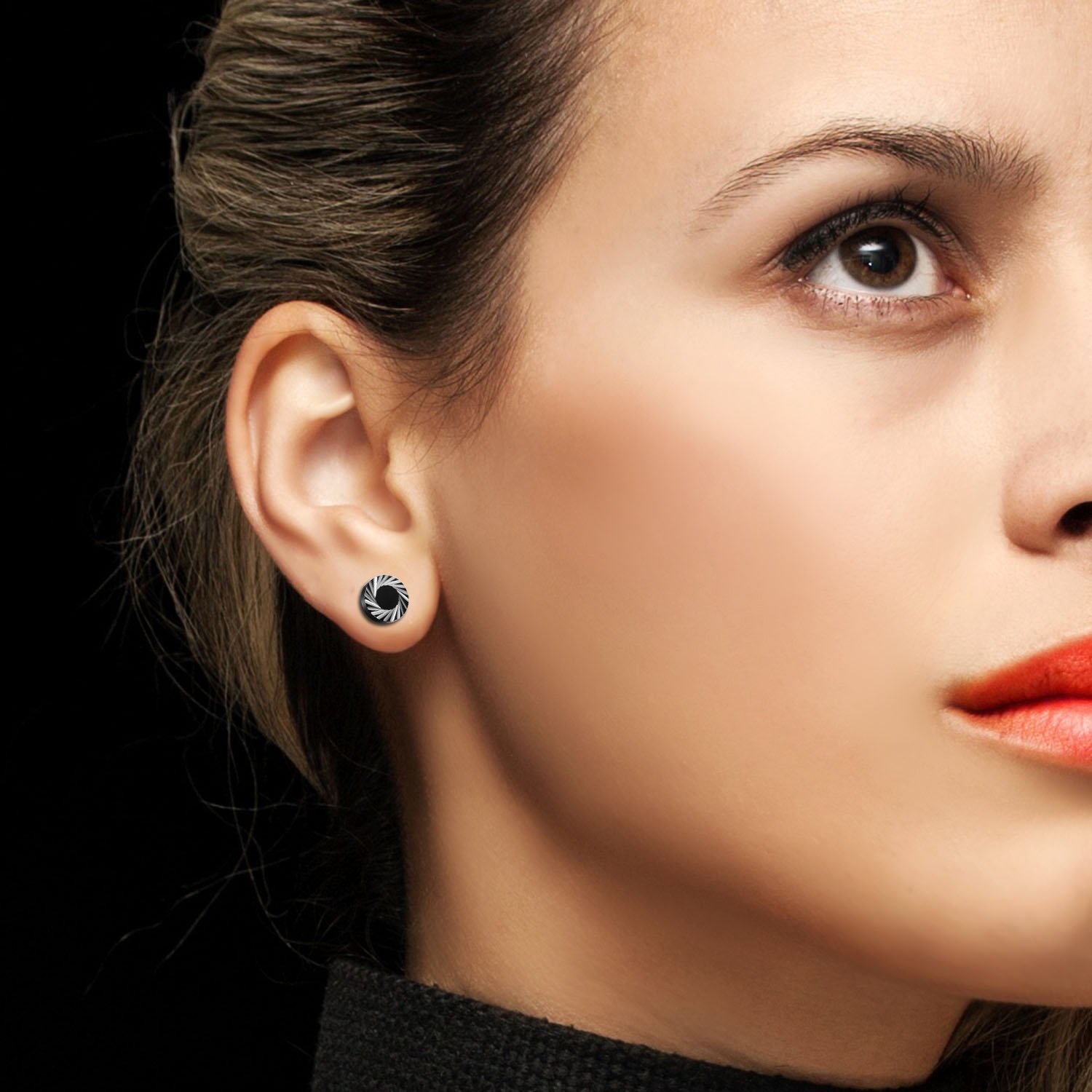 2Pcs/6Pcs Black Stainless Stee - Body Jewelry Tunnels ulasan dan harga