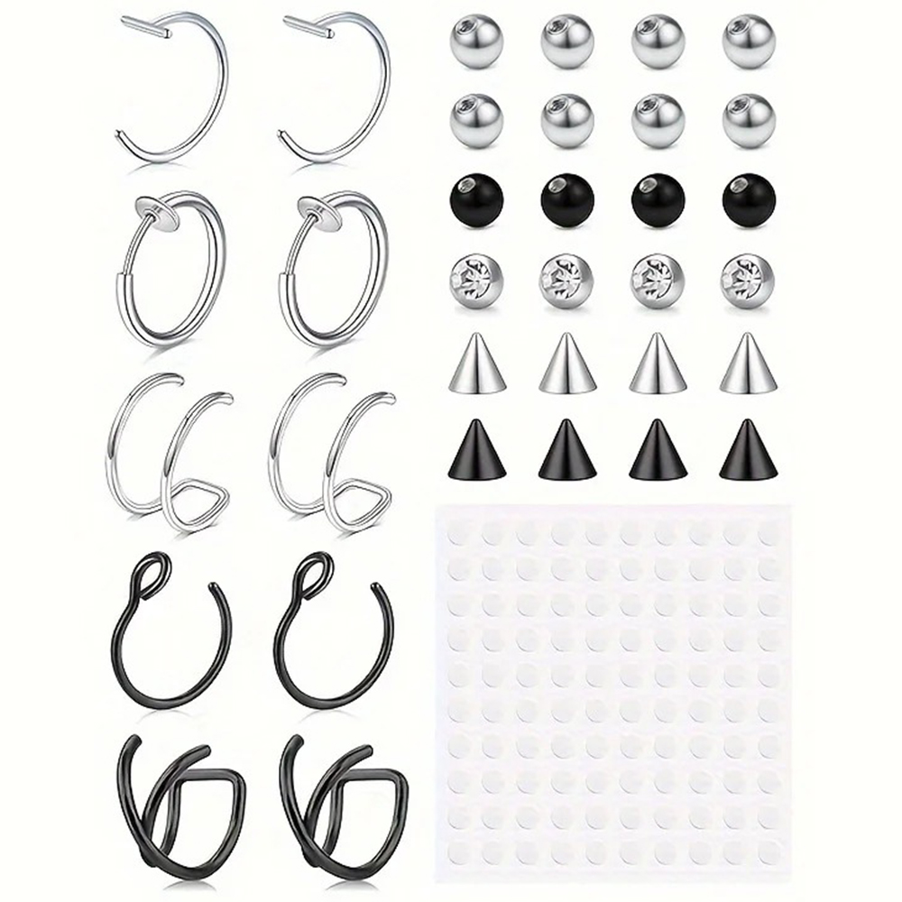Fake Piercings Fake Lip Ring F - Body Jewelry Labret ulasan dan harga