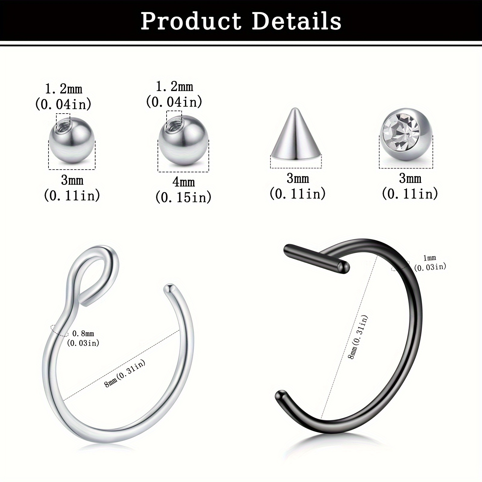 Fake Piercings Fake Lip Ring F - Body Jewelry Labret ulasan dan harga