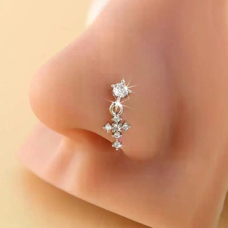 Dangle Nose Rings For Women Cr - Body Jewelry Tunnels ulasan dan harga