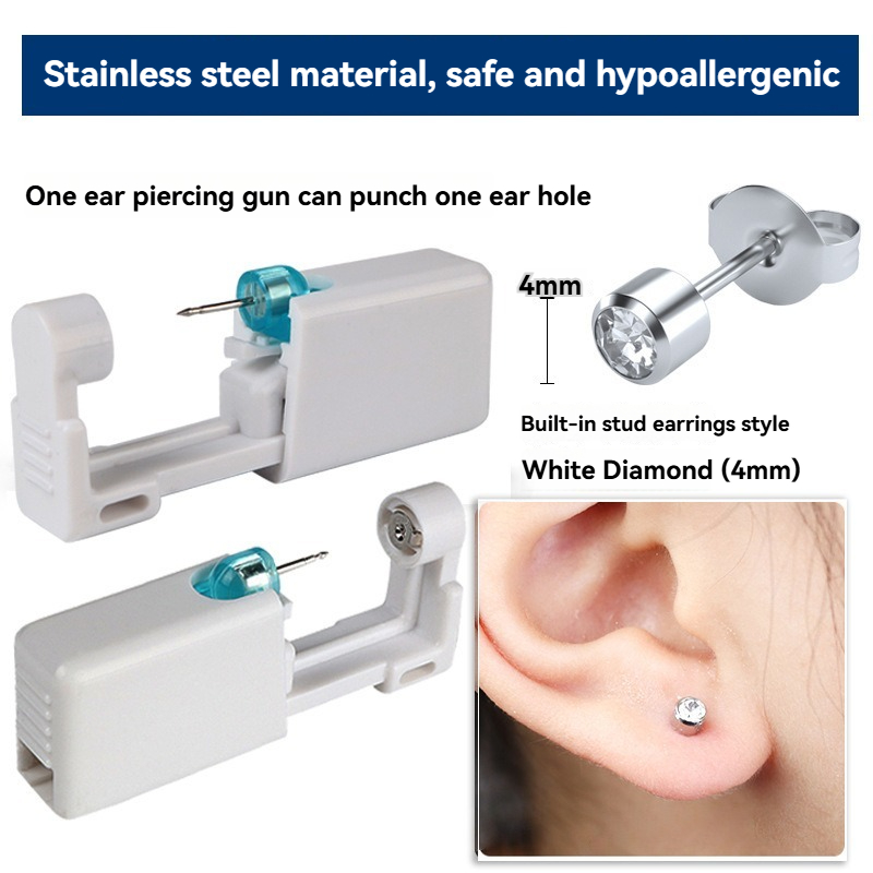 Disposable Sterile Ear Piercin - Body Jewelry Cartilage Earrings ulasan dan harga