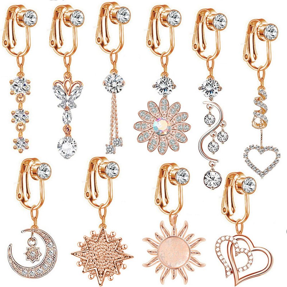Clip On Umbilical Cartilage Cl - Body Jewelry Cartilage Earrings ulasan dan harga
