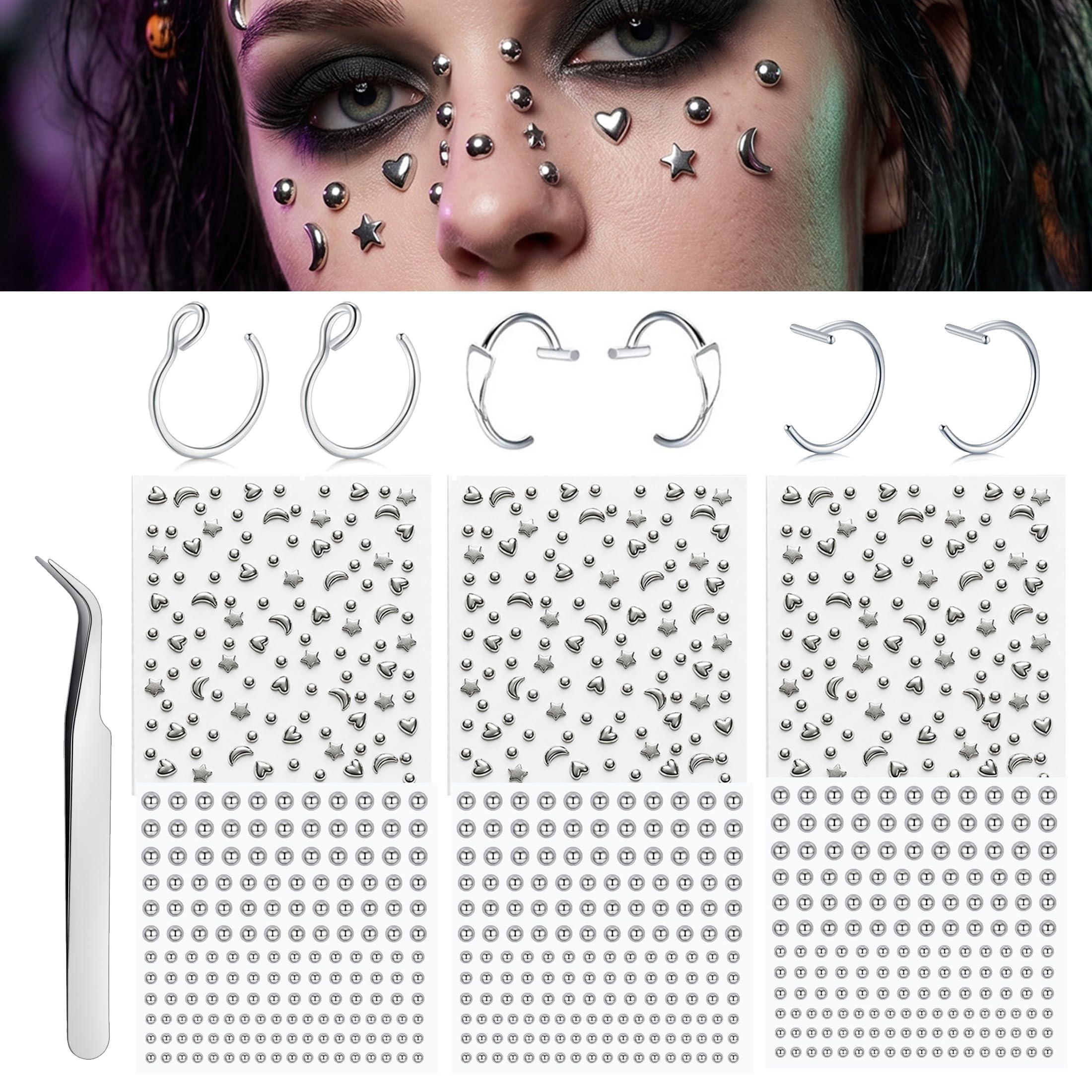 Fake Piercings Balls Stick on  - Body Jewelry Labret ulasan dan harga