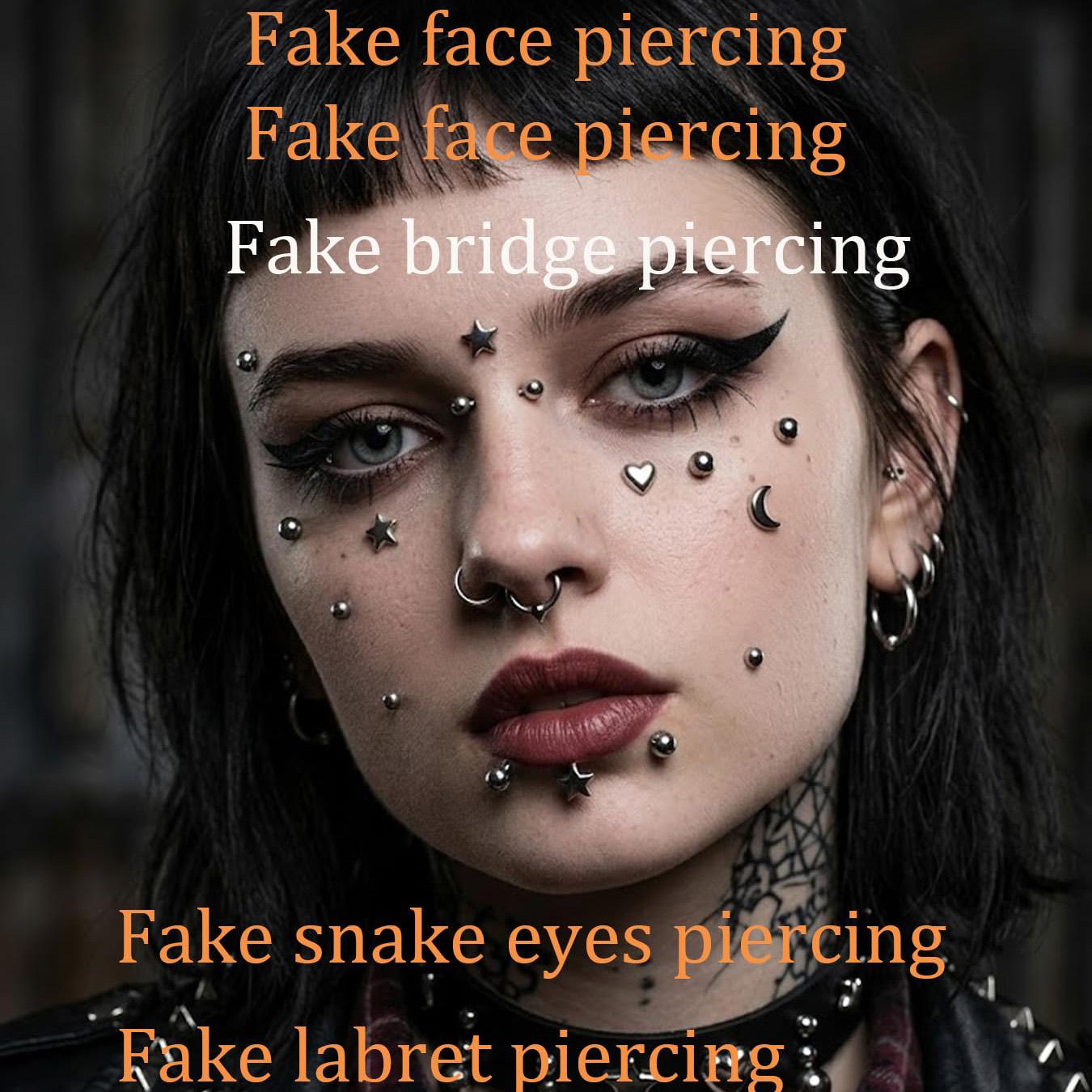 Fake Piercings Balls Stick on  - Body Jewelry Labret ulasan dan harga