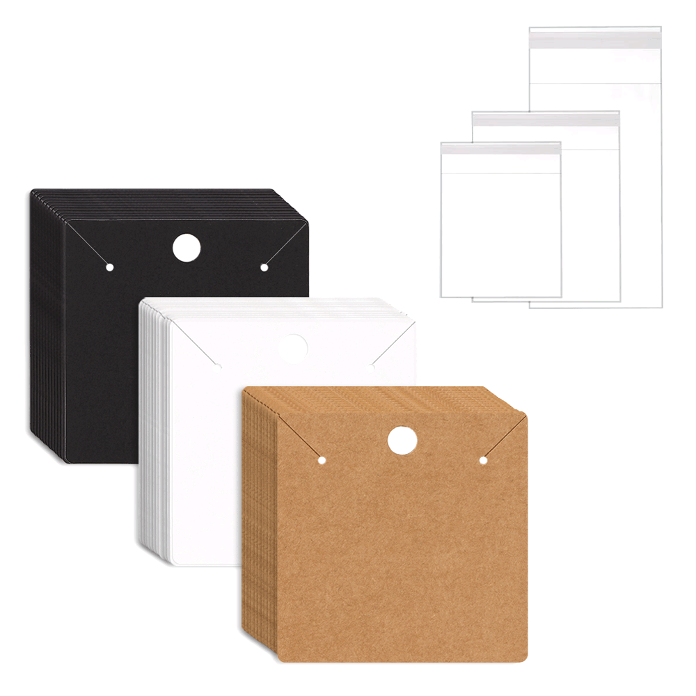 50/100pc 7x7cm Paper Cardboard - Body Jewelry Display ulasan dan harga