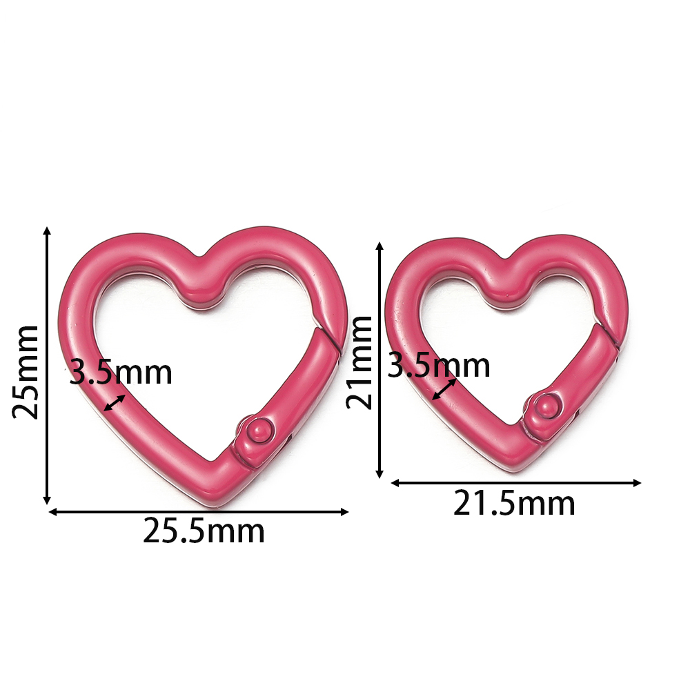 5pcs/lot Heart Spring Clasp Op - Body Jewelry Diy ulasan dan harga