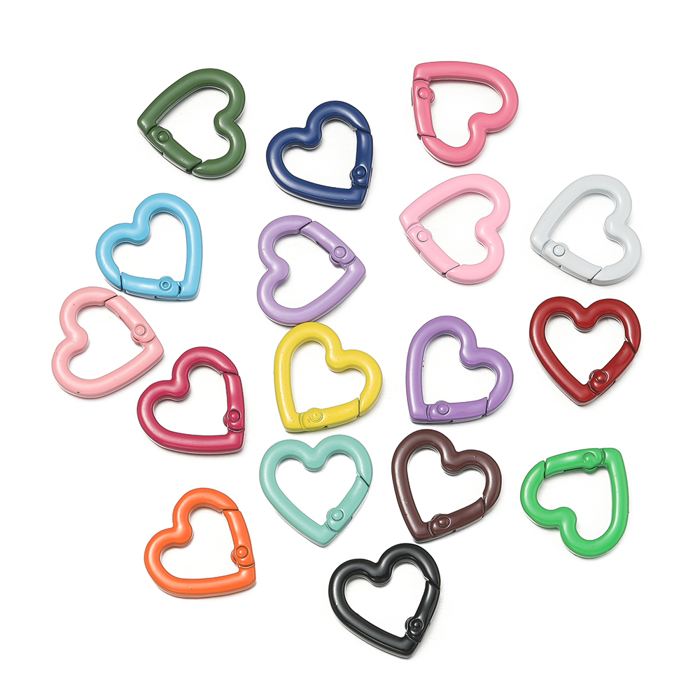 5pcs/lot Heart Spring Clasp Op - Body Jewelry Diy ulasan dan harga