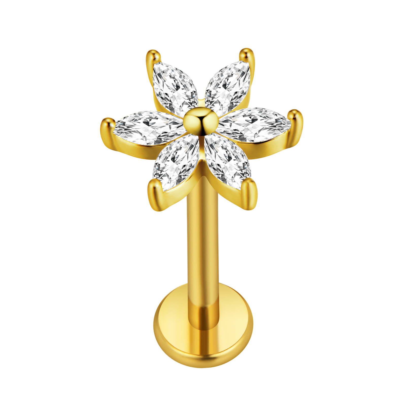 Maple Leaf Labret Piercing Sta - Body Jewelry Cartilage Earrings ulasan dan harga
