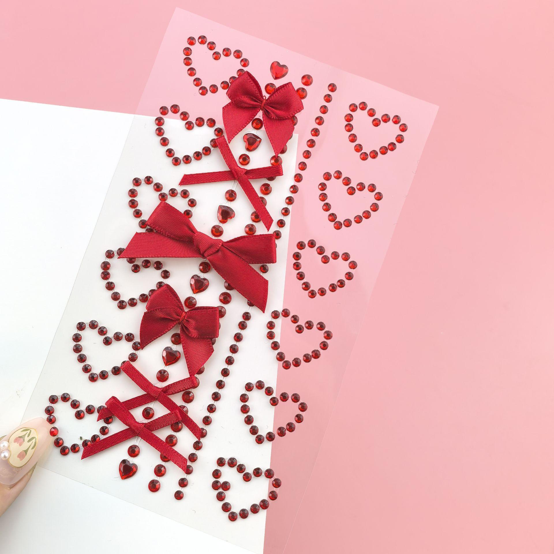 1 Sheet Red Ribbon Bow Sparkly - Body Jewelry Tattoo ulasan dan harga