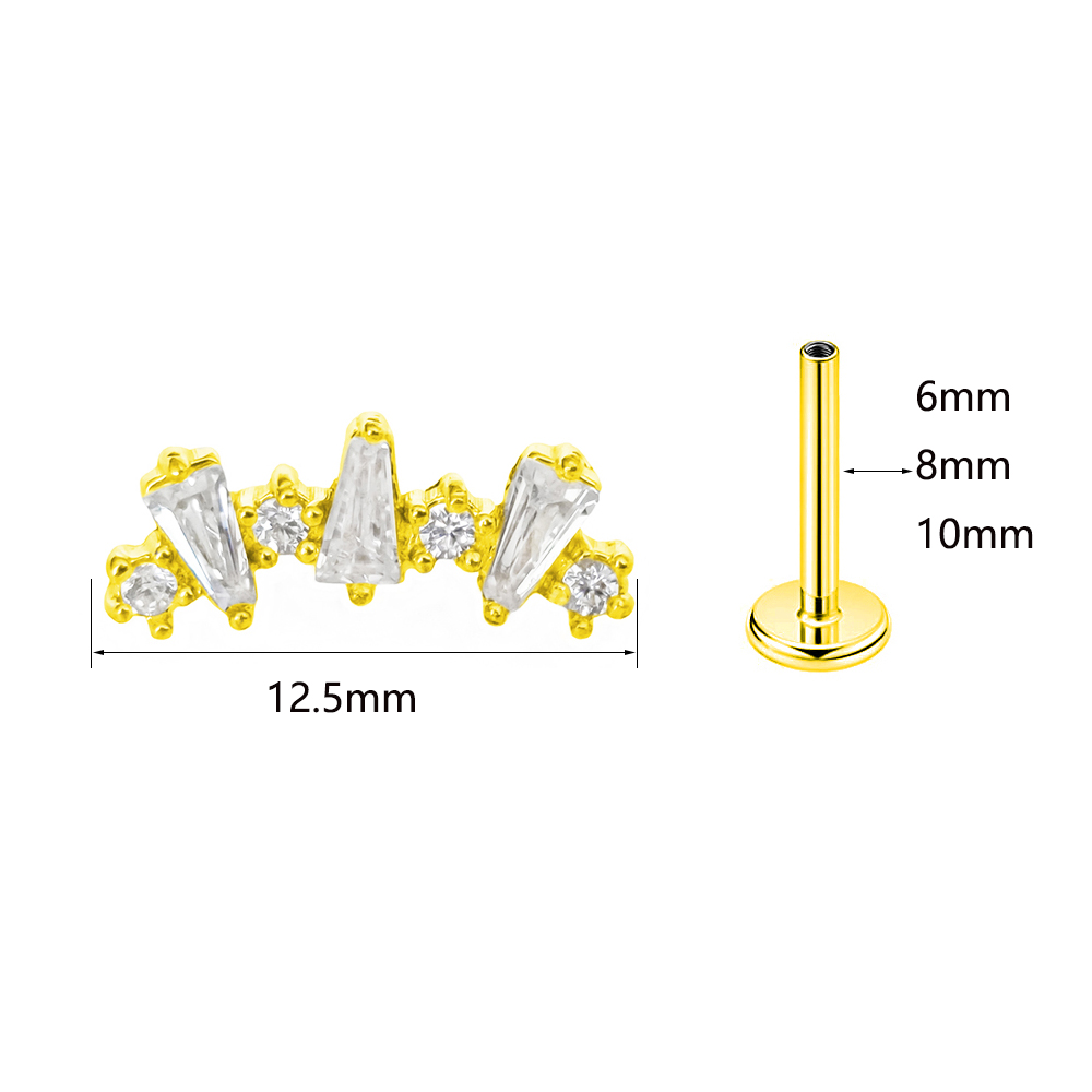 Internal Threaded Cubic Zircon - Body Jewelry Labret ulasan dan harga