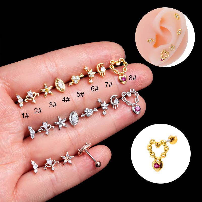 G23 Titanium Cartilage Earring - Body Jewelry Labret ulasan dan harga