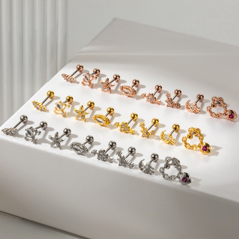 G23 Titanium Cartilage Earring - Body Jewelry Labret ulasan dan harga
