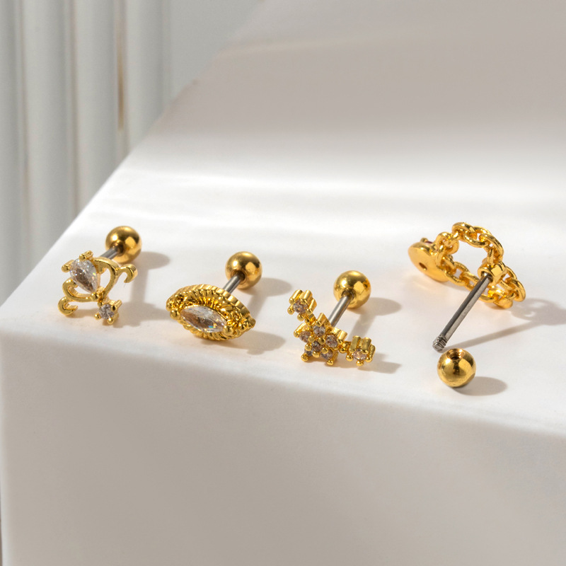 G23 Titanium Cartilage Earring - Body Jewelry Labret ulasan dan harga