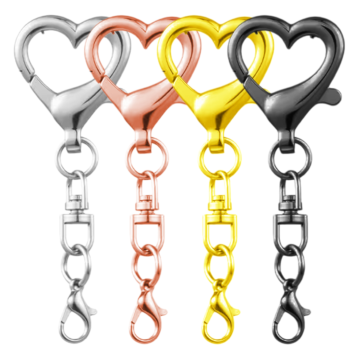 5/15/30Pcs Heart Shaped Swivel - Body Jewelry Diy ulasan dan harga