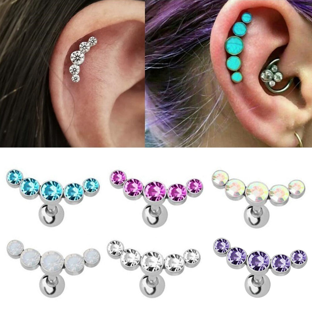 1Pcs Fashion 16G Stainless Ste - Body Jewelry Cartilage Earrings ulasan dan harga
