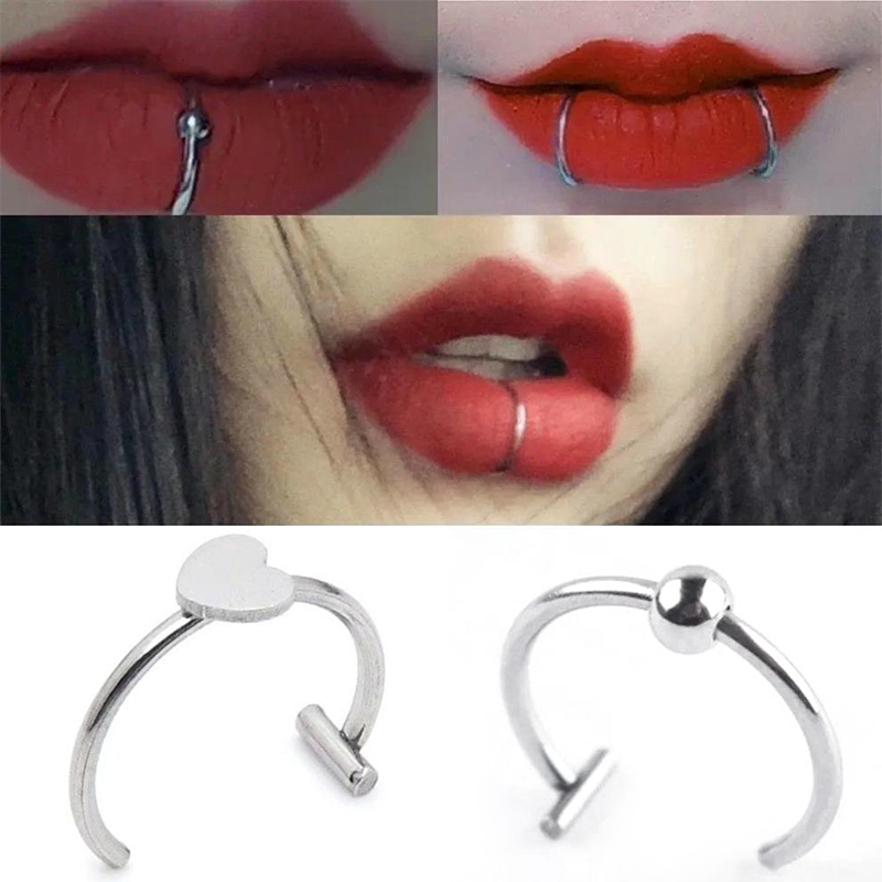 1Pc Stainless Steel Fake Nose  - Body Jewelry Labret ulasan dan harga