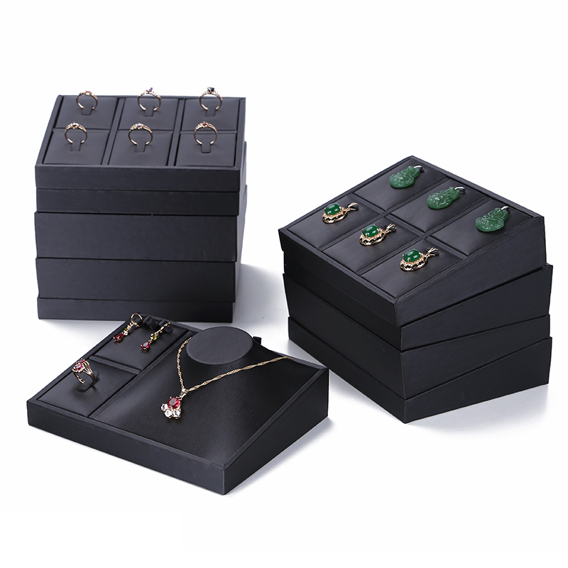 Superior Black PU Leather Ring - Body Jewelry Display ulasan dan harga
