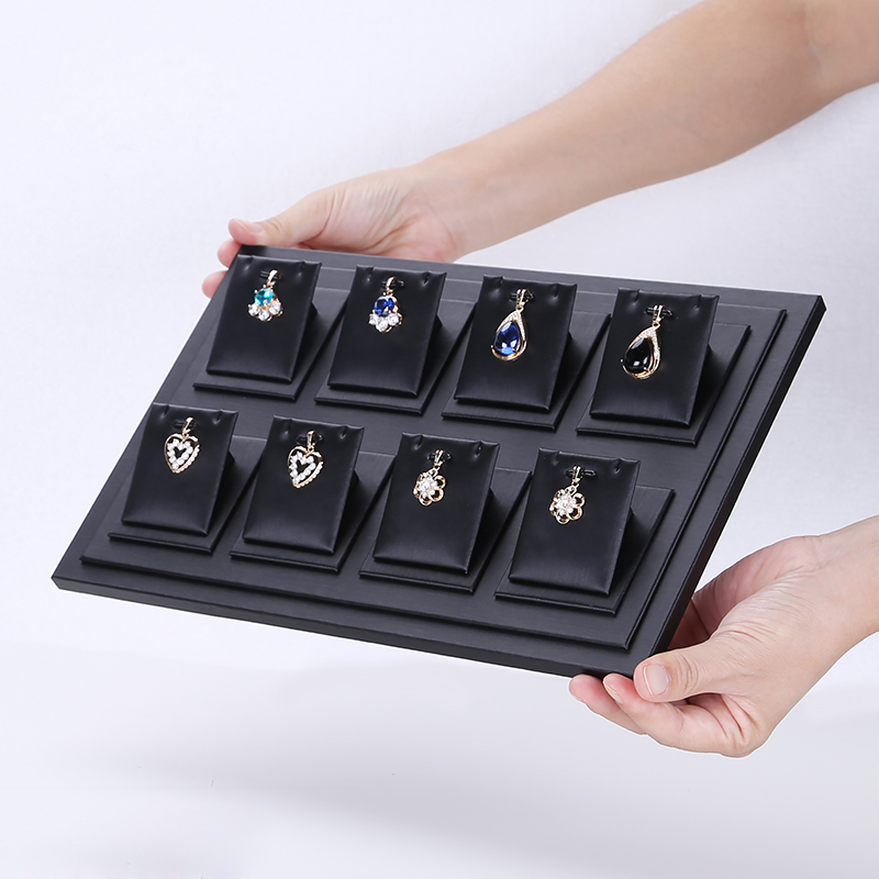 Superior Black PU Leather Ring - Body Jewelry Display ulasan dan harga
