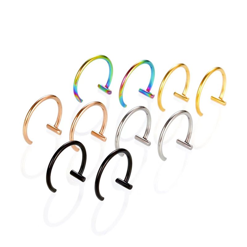 18G Surgical Steel Lip Ring Ha - Body Jewelry Cartilage Earrings ulasan dan harga