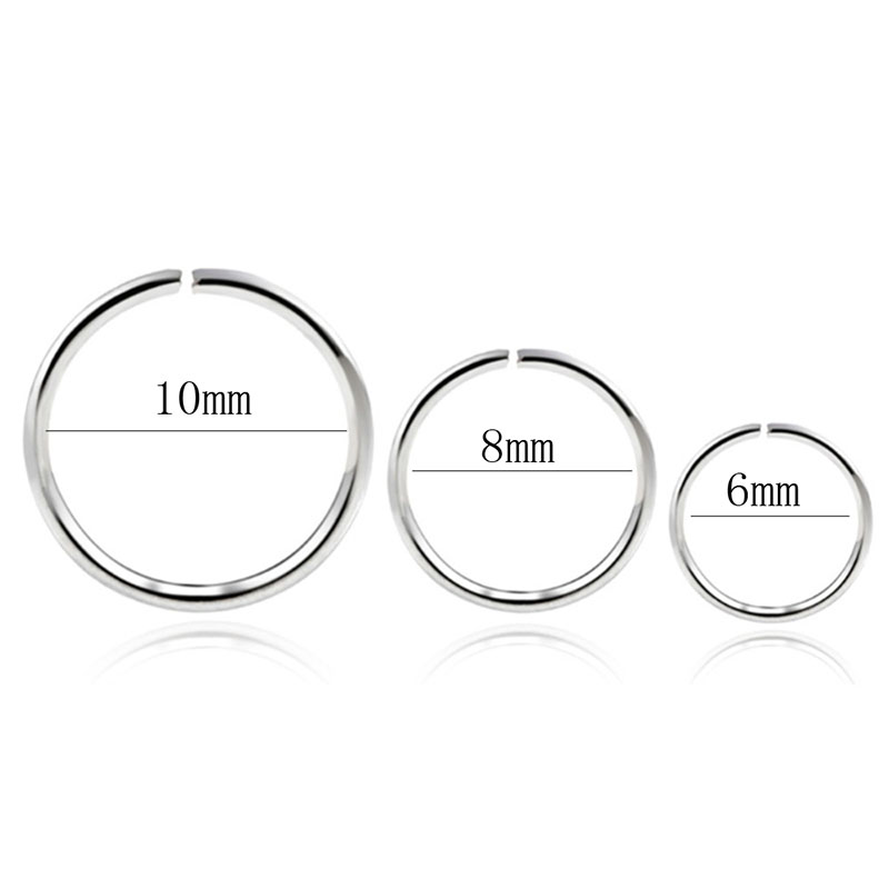 925 silver nose ring lip ring  - Body Jewelry Cartilage Earrings ulasan dan harga
