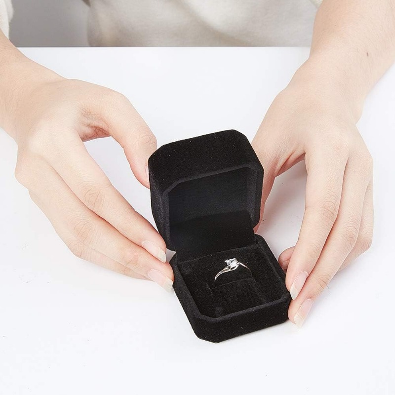 10 Pack Velvet Ring Box Earrin - Body Jewelry Display ulasan dan harga