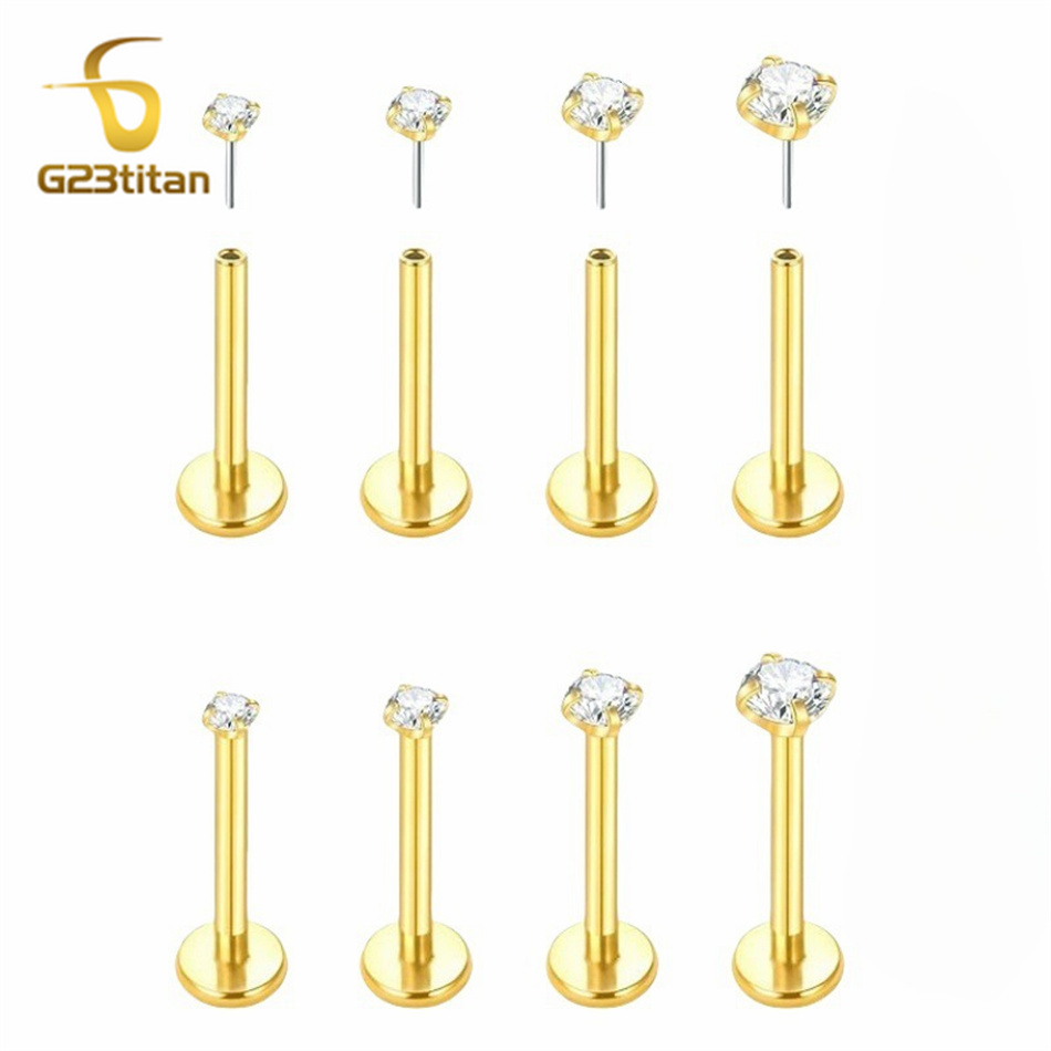 2pc G23 Titanium Push In Earri - Body Jewelry Labret ulasan dan harga