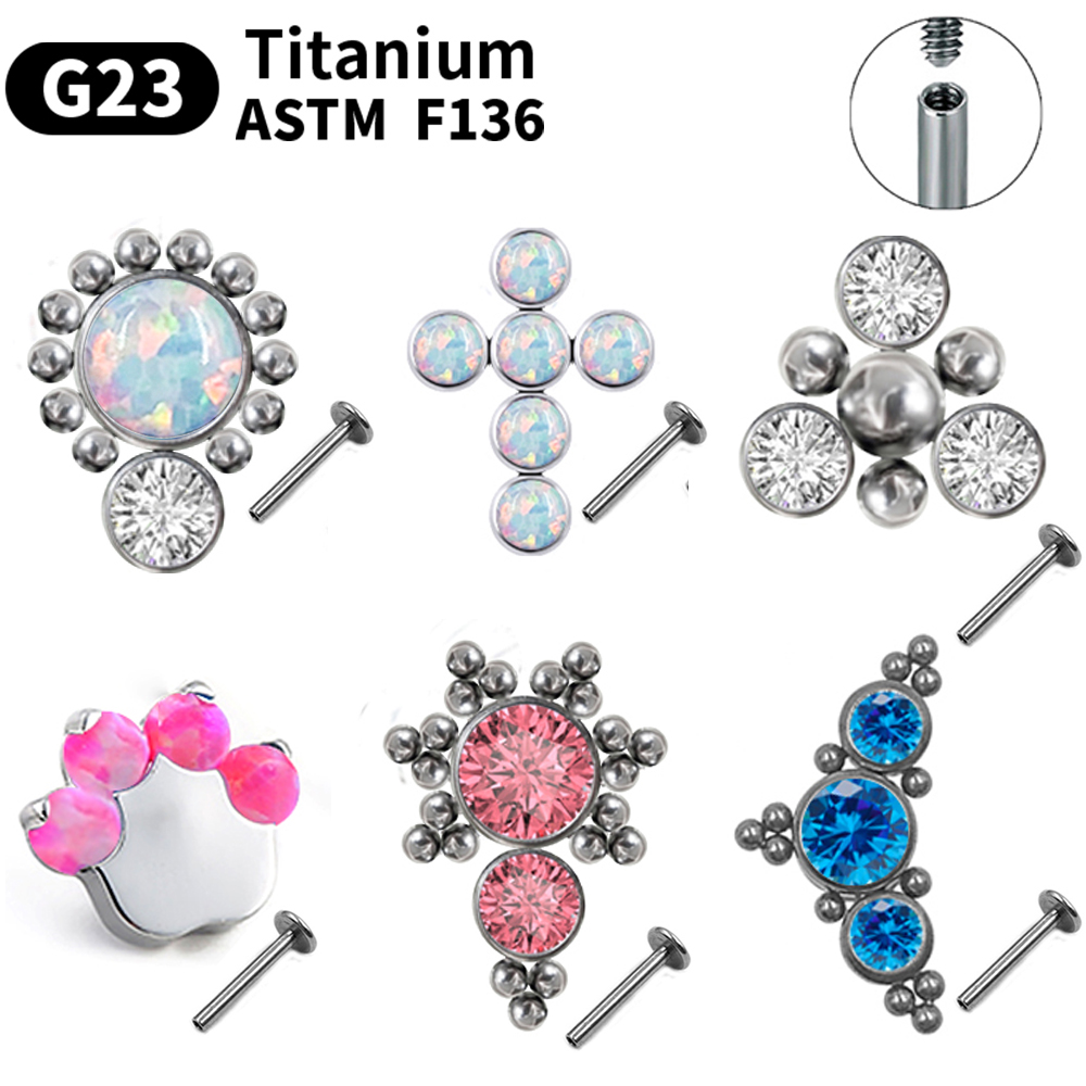 G23 Titanium Piercing Stud Ear - Body Jewelry Labret ulasan dan harga