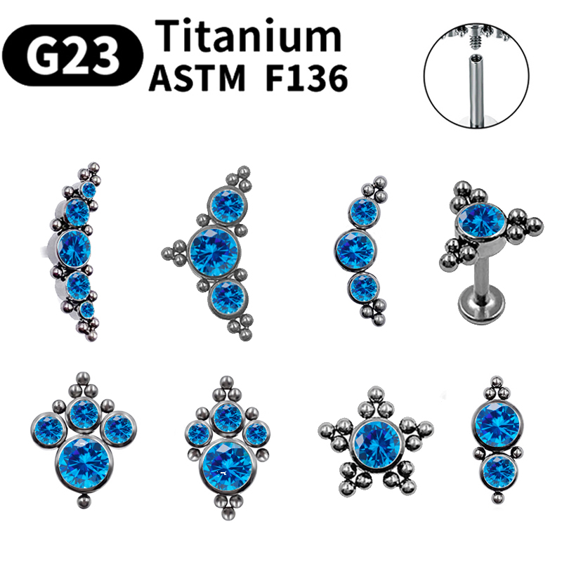 G23 Titanium Piercing Stud Ear - Body Jewelry Labret ulasan dan harga