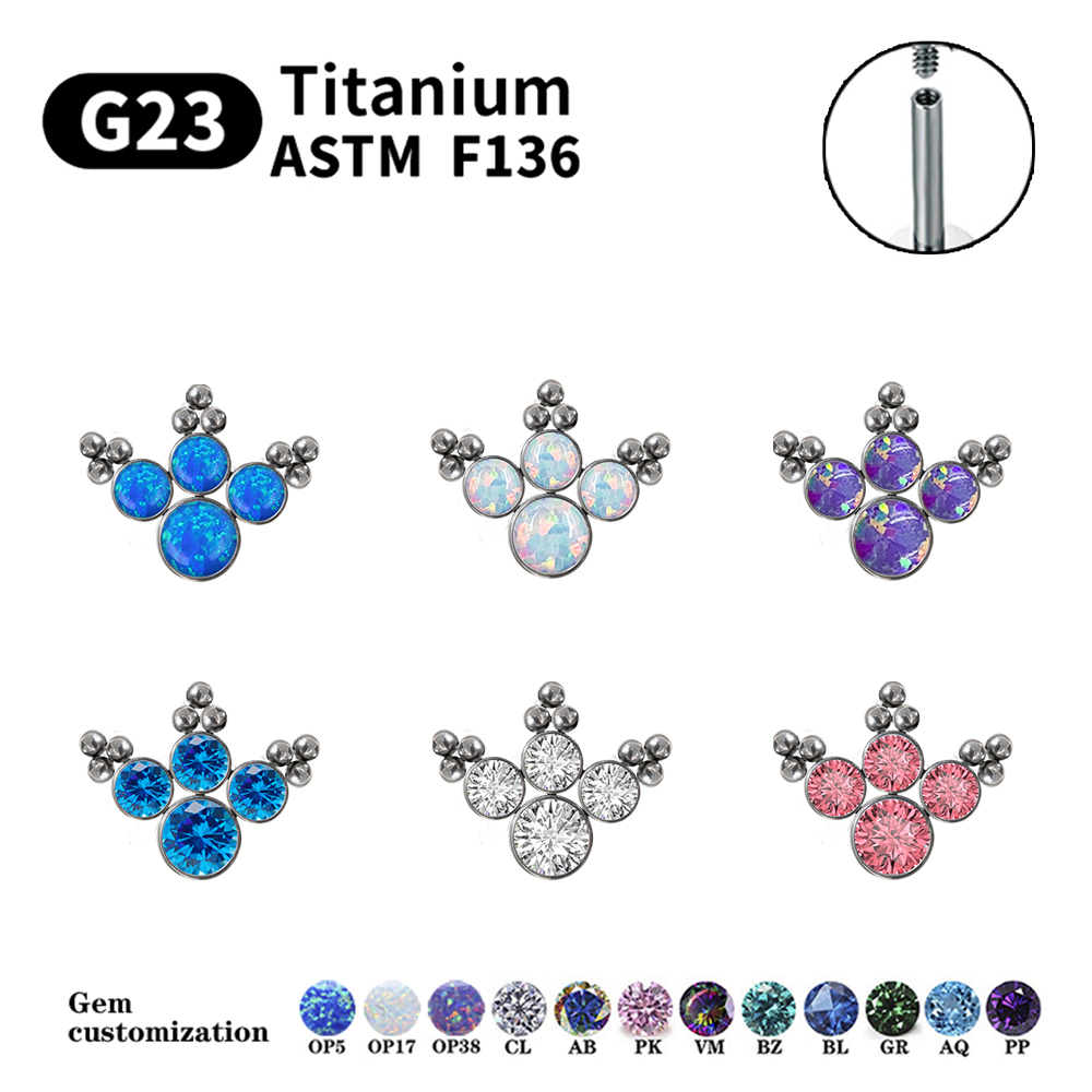 G23 Titanium Piercing Stud Ear - Body Jewelry Labret ulasan dan harga