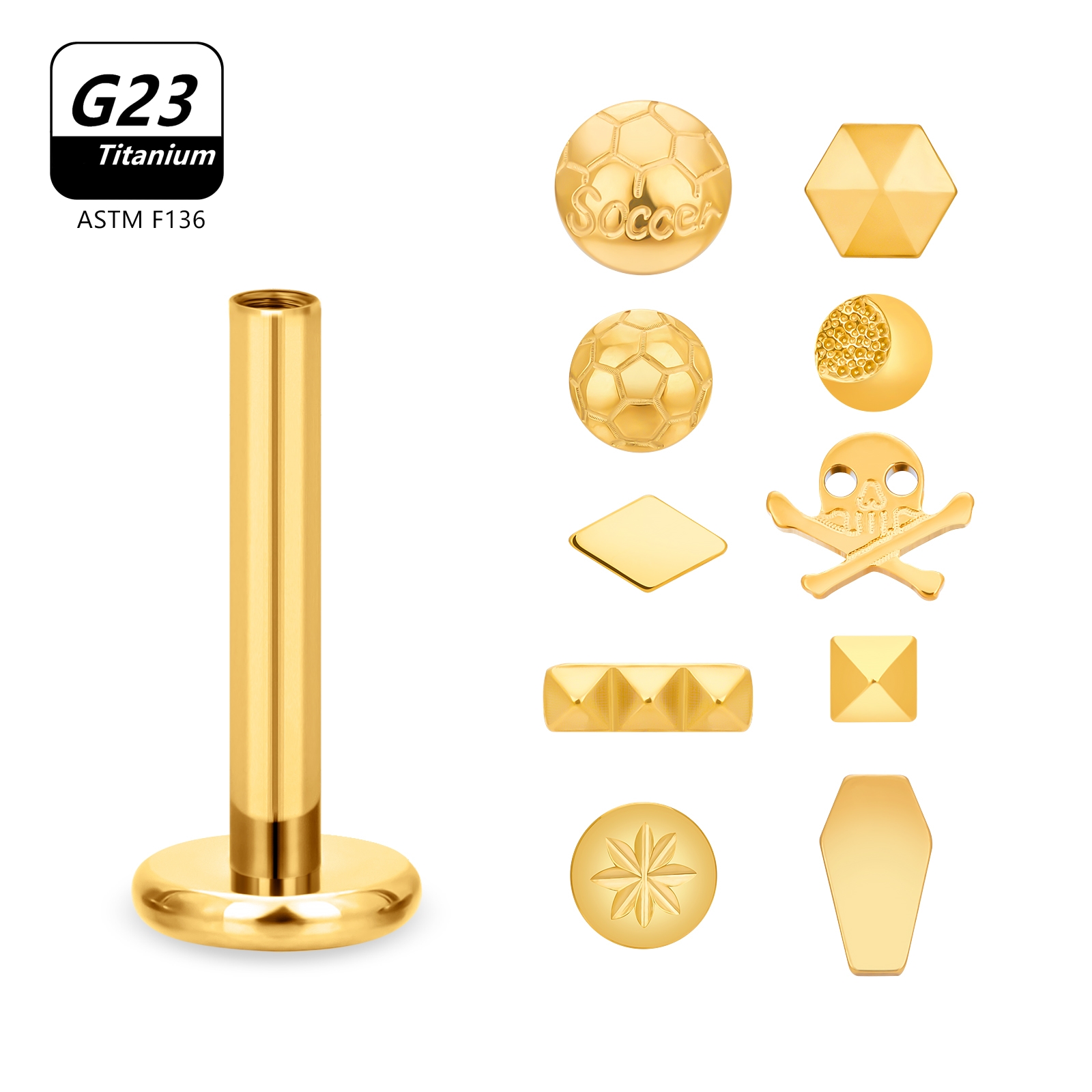 10PCS 16G G23 Titanium Stud Sk - Body Jewelry Cartilage Earrings ulasan dan harga