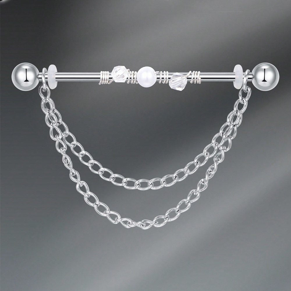 14G Industrial Barbell Cartila - Body Jewelry Cartilage Earrings ulasan dan harga